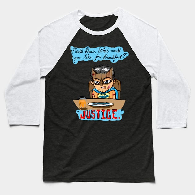 JUSTICE Baseball T-Shirt by DoctorJamesWF